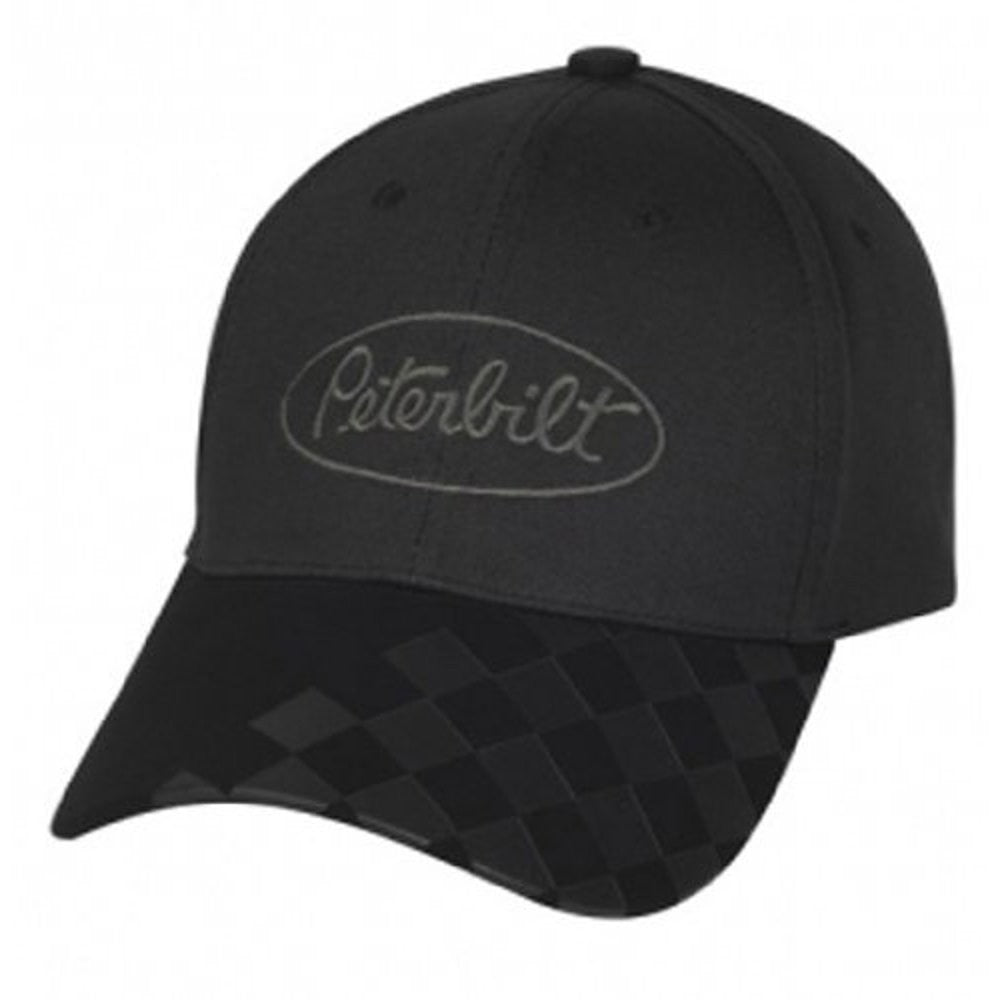 Peterbilt black checkered cap