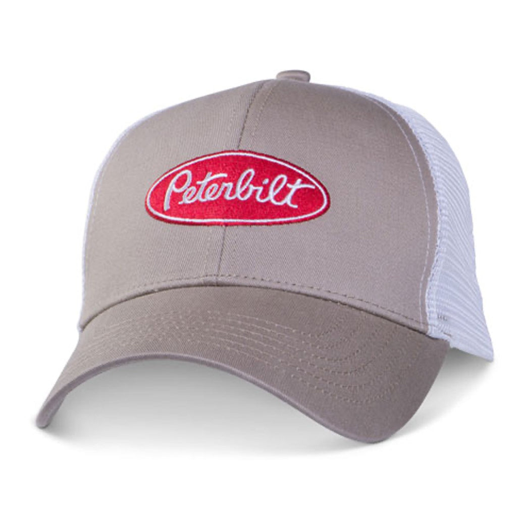 Peterbilt Motors Cap - Khaki Tan Rigid Mesh Back Hat