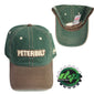 Peterbilt Motors embroidered Block PB frayed Patch Hat Green / Brown Cap new