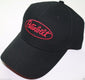 peterbilt reverse logo embroidered red black semi diesel truck hat cap pete ball