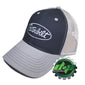 Peterbilt Trucks Navy & Grey mesh back base ball cap hat diesel gear semi new
