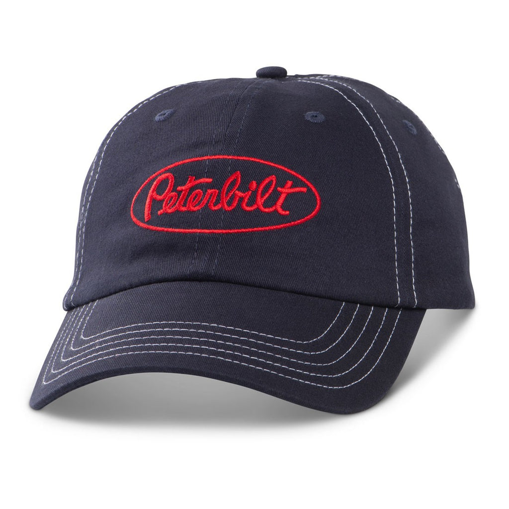 Peterbilt Trucks Red & Navy Blue Snapback Chino Twill Hat/Cap
