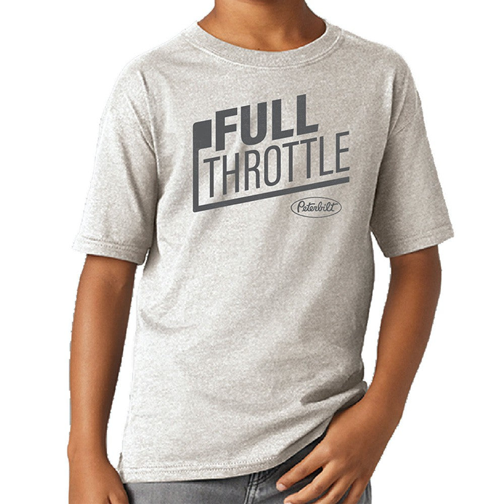 Peterbilt Trucks Youth Ivory Full Throttle Trucker T-Shirt