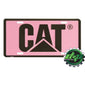 Pink CAT Caterpillar License Plate KW Tag truck tractor emblem black logo girl