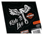 CHROMA CG32009 Harley-Davidson 2pc B&S with Winged Piston Live to Ride Script 5x4.5 Decal Kit