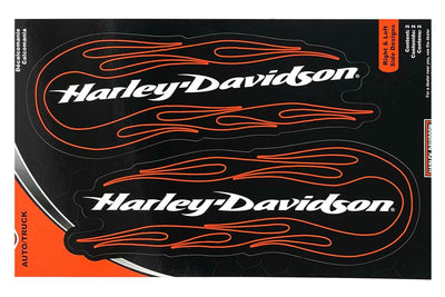 CHROMA CG32010 Harley-Davidson 2pc Scriped Text with Tribal Flames Design Decal Kit