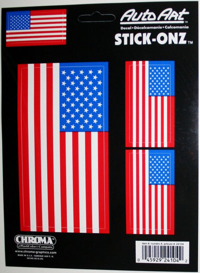 CHROMA 024104 American Flag Stick Onz Decal