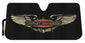 Harley-Davidson Universal Accordion Auto Sunshade, Distressed H-D Wings - Black
