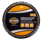Harley-Davidson Deluxe B&S Steering Wheel Cover w/ Contrast Stitching, Black