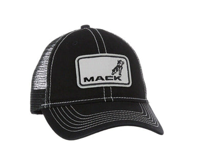 Mack Truck Bulldog Patch Gray & Black Mesh Snapback Cap/Hat