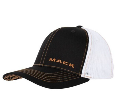 Mack Trucks Black & Copper Stretch Fit Bulldog Mesh Cap/Hat