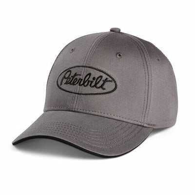 Peterbilt Motors Trucks Black & Grey Sandwich Twill Trucking Snapback Cap/Hat