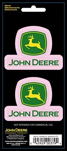 John Deere Pink Logo Stickers 2pc - LP66189