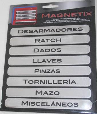 Spanish 8 pc Toolbox Magnet