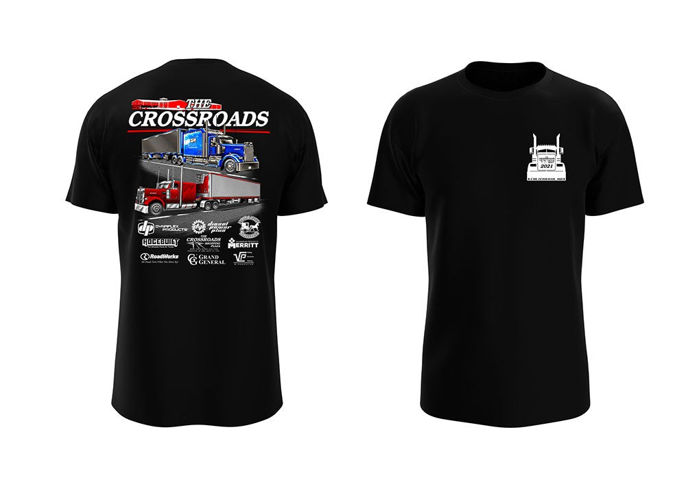 The Crossroads Truck Meet Black T-Shirt 2021