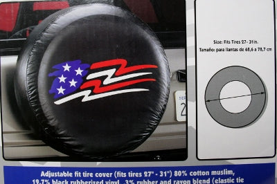 USA Flag Spare Tire Cover