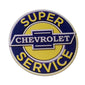 Vintage Replica Tin Chevrolet Super Service GM chevy 12" round sign
