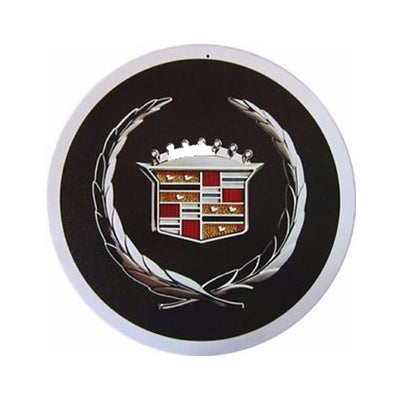 Vintage Replica Tin Metal Sign Cadillac Logo emblem badge GM chevy