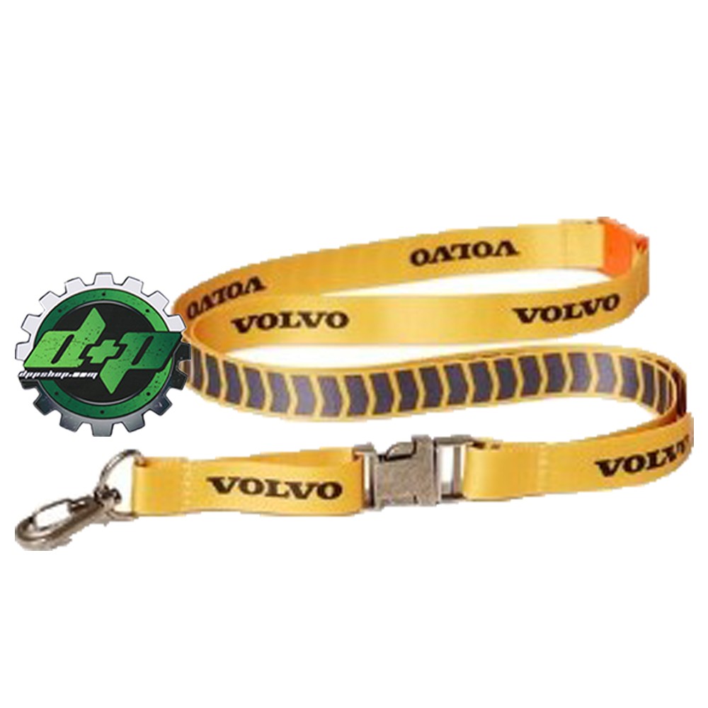 Volvo trucks yellow lanyard key holder chain badge id card office work shop gear