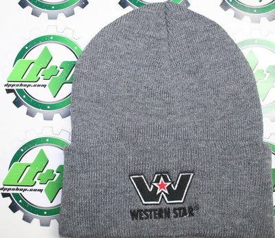 Western star gray stocking cap